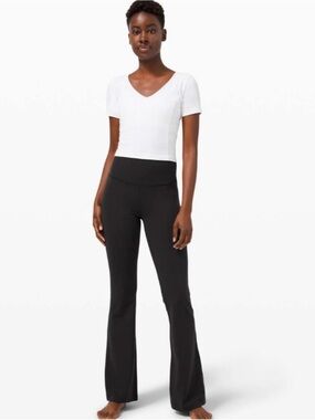 lululemon athletica Black Boot-Cut Flare Yoga Pants